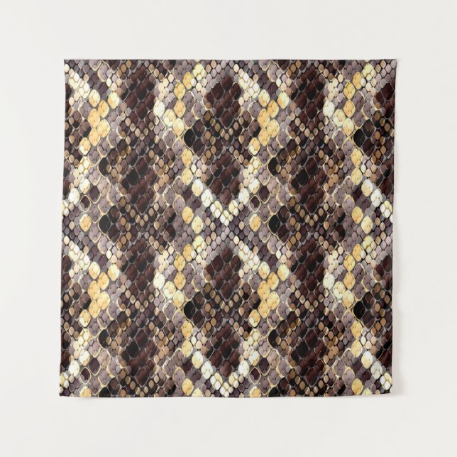 Seamless pattern of wild design. Skin background w Tapestry (Front)