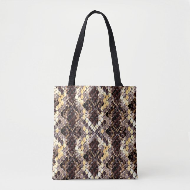 Seamless pattern of wild design. Skin background w Tote Bag (Front)