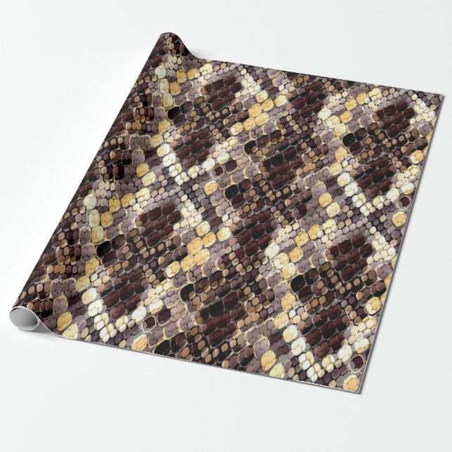 Seamless pattern of wild design. Skin background w Wrapping Paper (Unrolled)