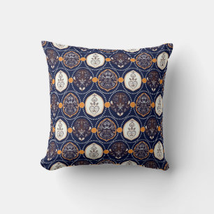Seamless Pattern ornament floral abstract  Cushion