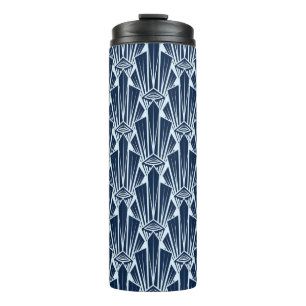 Seamless pattern ornament with stylised geometric  thermal tumbler