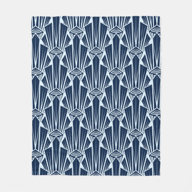 Seamless pattern ornament with stylized geometric  fleece blanket (Front)