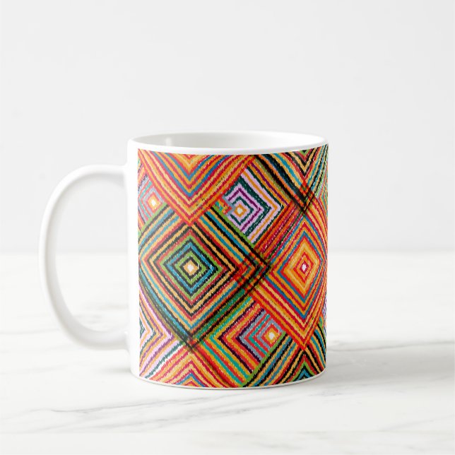 Seamless pattern patchwork design. Creative backgr Coffee Mug (Left)