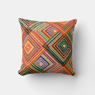 Seamless pattern patchwork design. Creative backgr Cushion