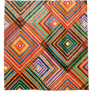 Seamless pattern patchwork design. Creative backgr Shower Curtain