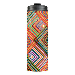 Seamless pattern patchwork design. Creative backgr Thermal Tumbler