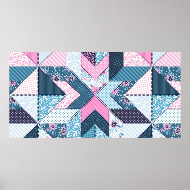 Seamless pattern. Patchwork.  Poster (Front)