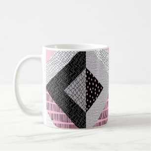 Seamless pattern, patchwork tiles. Freehand drawin Coffee Mug