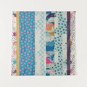 Seamless pattern, patchwork tiles.  tapestry