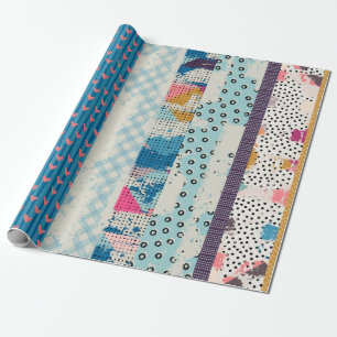 Seamless pattern, patchwork tiles. wrapping paper