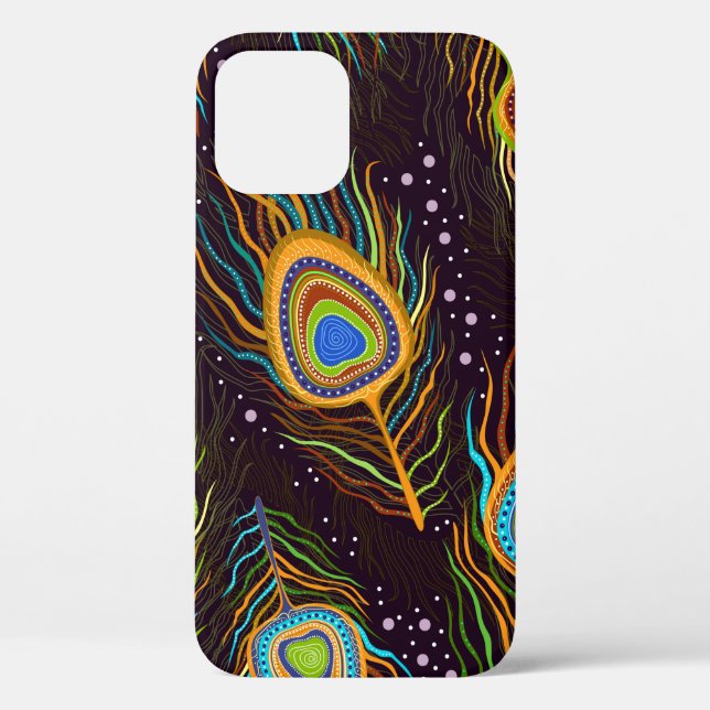 Seamless pattern "Peacock feathers" Case-Mate iPhone Case (Back)