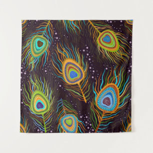 Seamless pattern "Peacock feathers" Tapestry