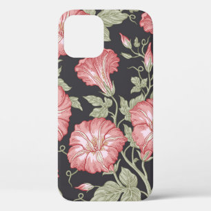 Seamless pattern. Petunia wildflowers set. Beautif iPhone 12 Case