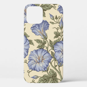 Seamless pattern. Petunia wildflowers set. Beautif iPhone 12 Case