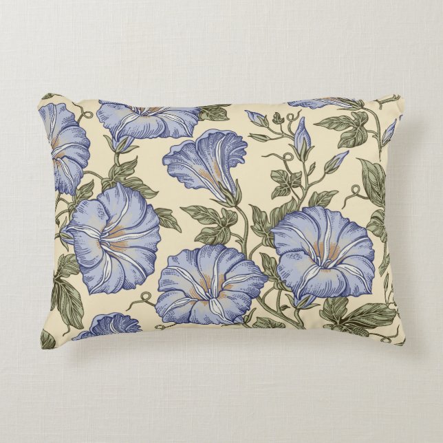 Seamless pattern. Petunia wildflowers set. Beautif Decorative Cushion (Front)