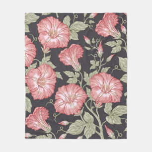 Seamless pattern. Petunia wildflowers set. Beautif Fleece Blanket