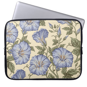 Seamless pattern. Petunia wildflowers set. Beautif Laptop Sleeve