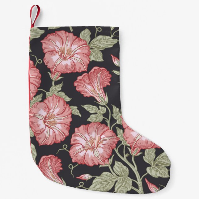 Seamless pattern. Petunia wildflowers set. Beautif Small Christmas Stocking (Front)