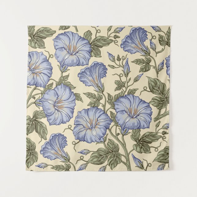 Seamless pattern. Petunia wildflowers set. Beautif Tapestry (Front)