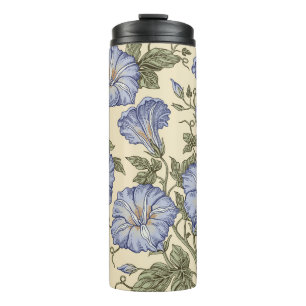 Seamless pattern. Petunia wildflowers set. Beautif Thermal Tumbler