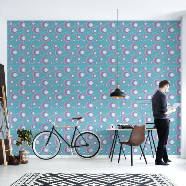 Seamless pattern “PINK LEMONADE” Wallpaper (Living Room)