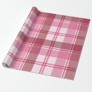 Seamless pattern plaid pink pastel. Square grid pa Wrapping Paper