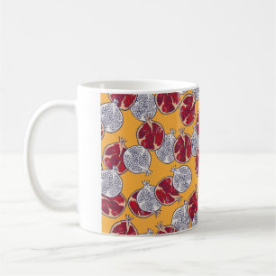 Seamless pattern. Pomegranate hand drawn. Coffee Mug