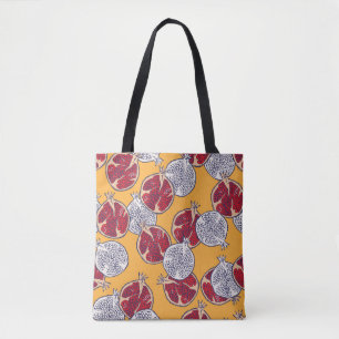Seamless pattern. Pomegranate hand drawn. Tote Bag