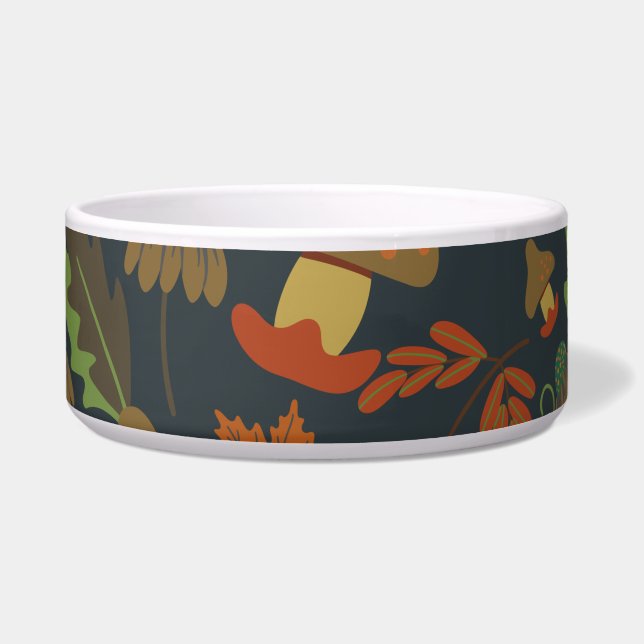 Seamless pattern Pumpkin & carrot dark background (Front)