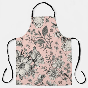 Seamless pattern. Realistic blooming isolated flow Apron