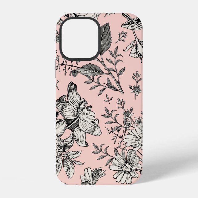 Seamless pattern. Realistic blooming isolated flow iPhone Case (Back)
