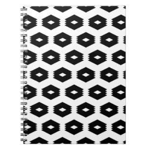 Seamless pattern. Rhombuses, figures ornament. Mos Notebook
