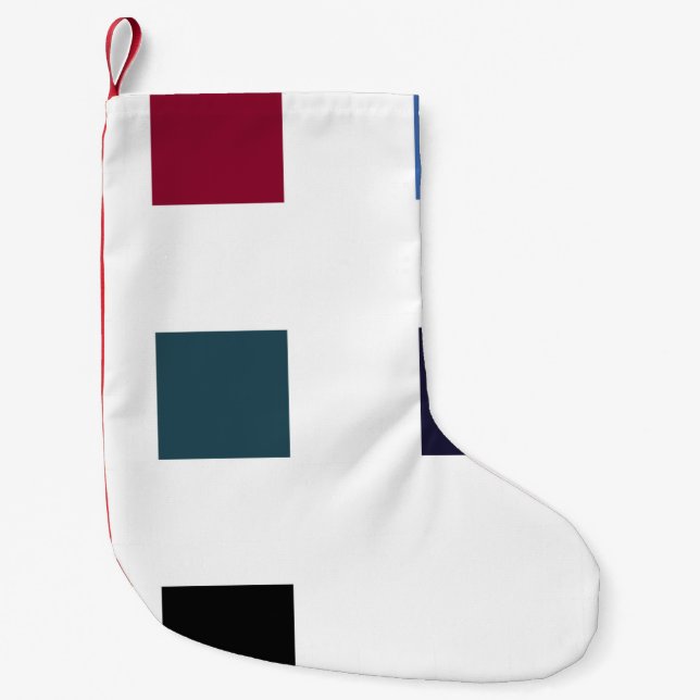 Seamless pattern. Skew brush strokes and elements  Small Christmas Stocking (Front)