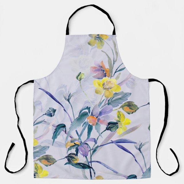 Seamless Pattern Spring Wildflowers. Apron (Front)