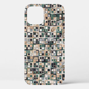 Seamless pattern. Squares forming a colorful pictu iPhone 12 Case