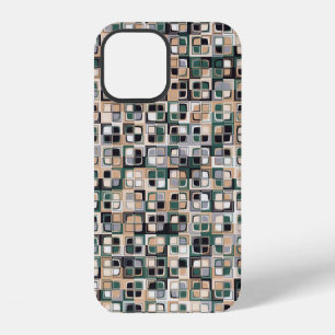 Seamless pattern. Squares forming a colorful pictu iPhone 12 Case