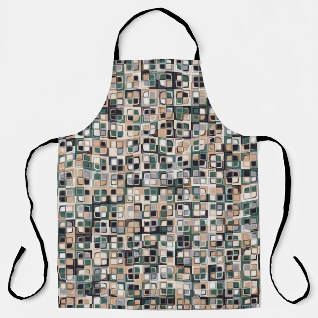 Seamless pattern. Squares forming a colourful pict Apron (Front)