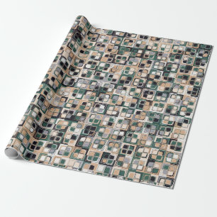 Seamless pattern. Squares forming a colourful pict Wrapping Paper