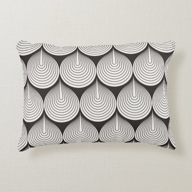 Seamless pattern. Stylish monochrome ornament. Geo Decorative Cushion (Front)