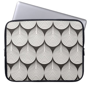 Seamless pattern. Stylish monochrome ornament. Geo Laptop Sleeve