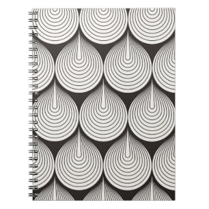 Seamless pattern. Stylish monochrome ornament. Geo Notebook