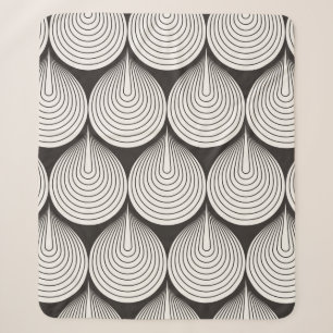 Seamless pattern. Stylish monochrome ornament. Geo Sherpa Blanket