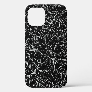 Seamless pattern succulent. Floral vintage design iPhone 12 Case