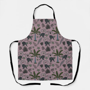 Seamless pattern Tropical animals monkey jumping Apron