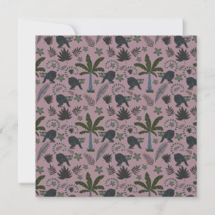 Seamless pattern Tropical animals monkey jumping Card
