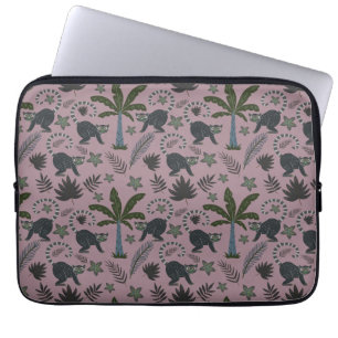 Seamless pattern Tropical animals monkey jumping Laptop Sleeve