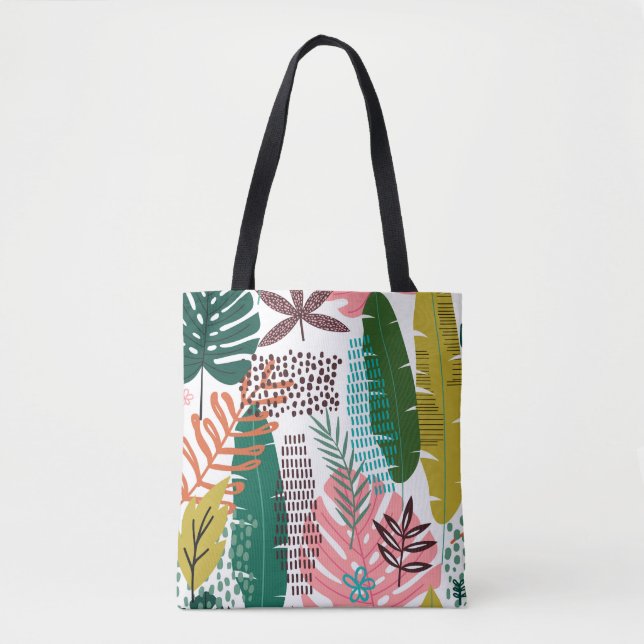 Seamless pattern tropical background with Monstera Tote Bag (Front)