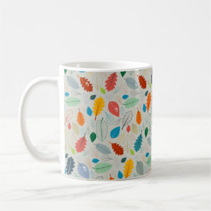 Seamless Pattern - vintage Autumn Leaves Illustrat Coffee Mug