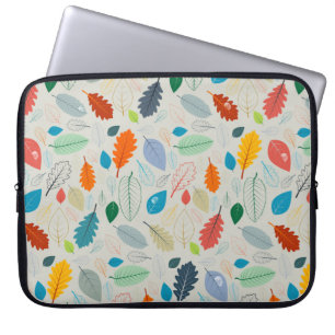 Seamless Pattern - vintage Autumn Leaves Illustrat Laptop Sleeve