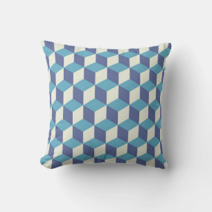 Seamless pattern Vintage cube art, abstract illust Cushion